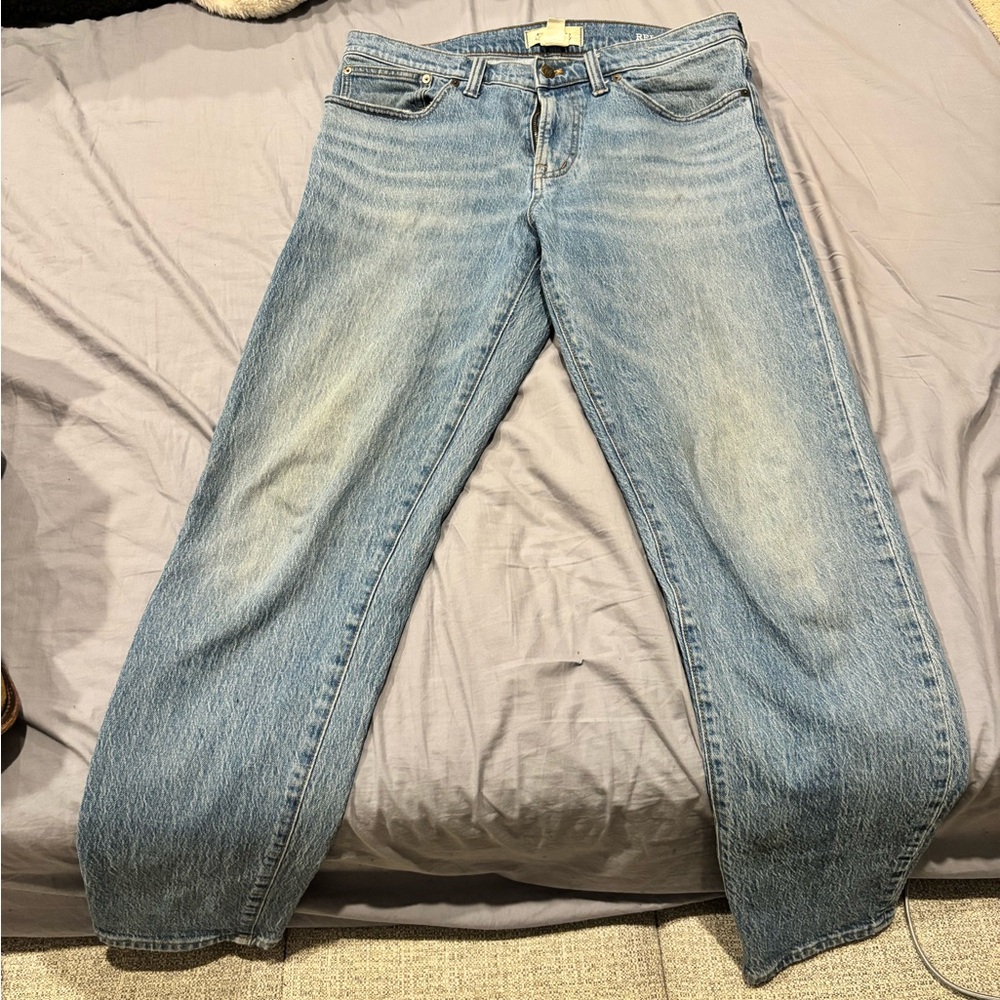 Madewell Relaxed Taper Classic Blue Denim Jeans
